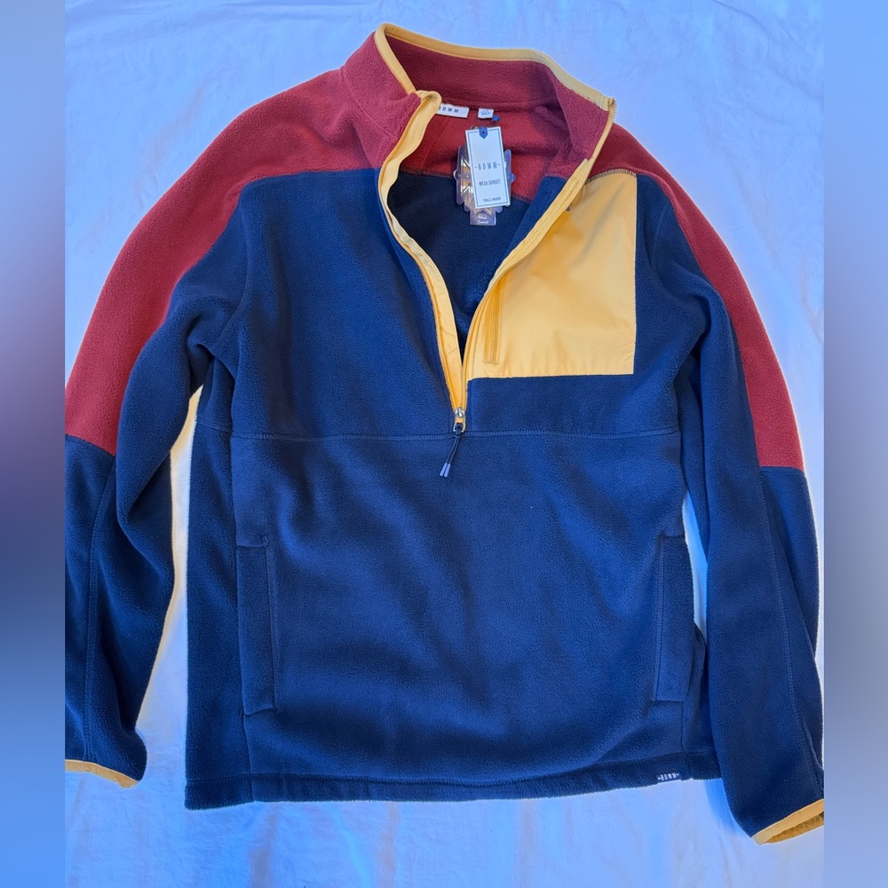 Men’s ROWM Mesa Sunset Colorblock Half-Zip Fleece Sweater